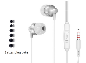 Wired Headphone, add Three Sizes Plug Pairs