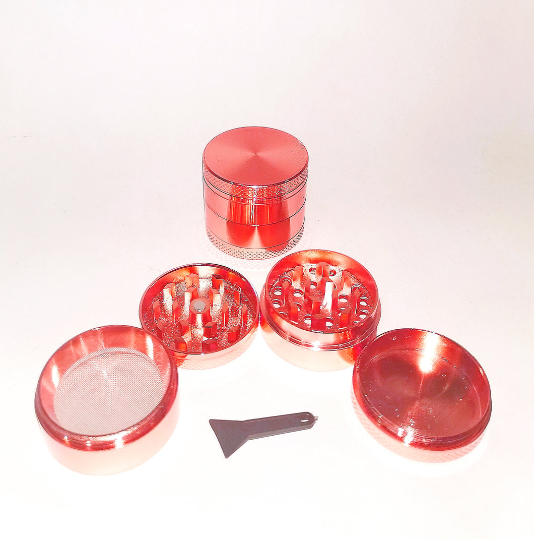 Herb Grinder, Spice Grinder, 4 Piece Lightweight Aluminum Alloy Grinder with Pollen Scrapper