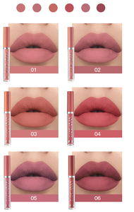 HANDAIYAN 6 Colors Lipstick Set Matte Lip Gloss Set Long-lasting Non-greasy Moisturizing Lips Makeup Lip Stain